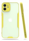 Mey İthalat®  iPhone 12 Kılıf Platin Silikon - Sarı