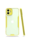 Mey İthalat®  iPhone 12 Kılıf Platin Silikon - Sarı