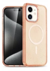 Mey İthalat®  iPhone 12 Kılıf Star Magsafe Kapak - Turuncu