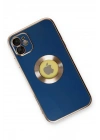 Mey İthalat®  iPhone 12 Kılıf Store Silikon - Mavi