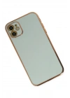 Mey İthalat®  iPhone 12 Kılıf Volet Silikon - Açık Yeşil
