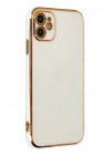 Mey İthalat®  iPhone 12 Kılıf Volet Silikon - Beyaz