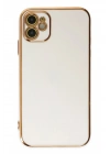 Mey İthalat®  iPhone 12 Kılıf Volet Silikon - Beyaz