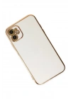 Mey İthalat®  iPhone 12 Kılıf Volet Silikon - Beyaz