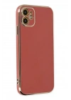 Mey İthalat®  iPhone 12 Kılıf Volet Silikon - Kırmızı