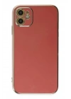 Mey İthalat®  iPhone 12 Kılıf Volet Silikon - Kırmızı