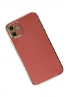 Mey İthalat®  iPhone 12 Kılıf Volet Silikon - Kırmızı