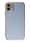Mey İthalat®  iPhone 12 Kılıf Volet Silikon - Mavi