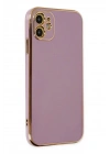 Mey İthalat®  iPhone 12 Kılıf Volet Silikon - Mor