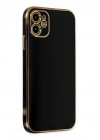 Mey İthalat®  iPhone 12 Kılıf Volet Silikon - Siyah