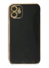 Mey İthalat®  iPhone 12 Kılıf Volet Silikon - Siyah