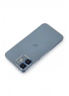 Mey İthalat®  iPhone 12 Metal Kamera Lens Koruma Cam - Mavi