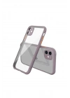 Mey İthalat®  iPhone 12 Mini Kılıf Miami Şeffaf Silikon - Açık Mor