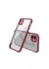Mey İthalat®  iPhone 12 Mini Kılıf Miami Şeffaf Silikon - Fuşya