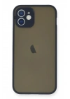 Mey İthalat®  iPhone 12 Mini Kılıf Montreal Silikon Kapak - Lacivert