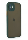 Mey İthalat®  iPhone 12 Mini Kılıf Montreal Silikon Kapak - Yeşil