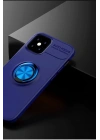 Mey İthalat®  iPhone 12 Mini Kılıf Range Yüzüklü Silikon - Mavi