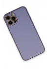 Mey İthalat®  iPhone 12 Pro Kılıf Coco Deri Silikon Kapak - Açık Lila