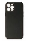 Mey İthalat®  iPhone 12 Pro Kılıf Coco Deri Silikon Kapak - Siyah