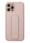 Mey İthalat®  iPhone 12 Pro Kılıf Coco Deri Standlı Kapak - Pembe