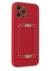 Mey İthalat®  iPhone 12 Pro Kılıf Coco Elit Kapak - Kırmızı