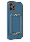 Mey İthalat®  iPhone 12 Pro Kılıf Coco Elit Kapak - Mavi