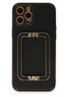 Mey İthalat®  iPhone 12 Pro Kılıf Coco Elit Kapak - Siyah