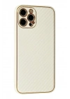 Mey İthalat®  iPhone 12 Pro Kılıf Coco Karbon Silikon - Beyaz