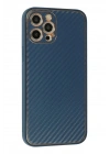 Mey İthalat®  iPhone 12 Pro Kılıf Coco Karbon Silikon - Mavi