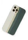 Mey İthalat®  iPhone 12 Pro Kılıf Ebruli Lansman Silikon - Beyaz-Gri