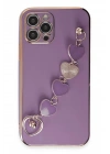 Mey İthalat®  iPhone 12 Pro Kılıf Esila Silikon - Mor