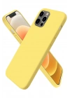 Mey İthalat®  iPhone 12 Pro Kılıf First Silikon - Sarı