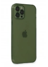 Mey İthalat®  iPhone 12 Pro Kılıf Fly Lens Silikon - Yeşil