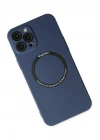 Mey İthalat®  iPhone 12 Pro Kılıf Jack Magneticsafe Lens Silikon - Lacivert
