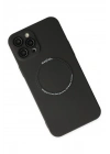 Mey İthalat®  iPhone 12 Pro Kılıf Jack Magneticsafe Lens Silikon - Siyah