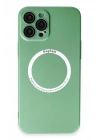 Mey İthalat®  iPhone 12 Pro Kılıf Jack Magneticsafe Lens Silikon - Yeşil