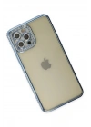 Mey İthalat®  iPhone 12 Pro Kılıf Joke Taşlı Silikon - Mavi