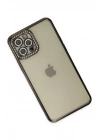 Mey İthalat®  iPhone 12 Pro Kılıf Joke Taşlı Silikon - Siyah