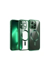 Mey İthalat®  iPhone 12 Pro Kılıf Kross Magneticsafe Kapak - Koyu Yeşil