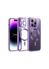 Mey İthalat®  iPhone 12 Pro Kılıf Kross Magneticsafe Kapak - Mor
