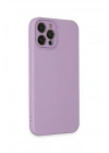 Mey İthalat®  iPhone 12 Pro Kılıf Lansman Glass Kapak - Lila