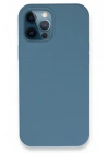 Mey İthalat®  iPhone 12 Pro Kılıf Lansman Legant Silikon - Açık Mavi