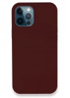 Mey İthalat®  iPhone 12 Pro Kılıf Lansman Legant Silikon - Bordo