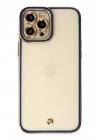 Mey İthalat®  iPhone 12 Pro Kılıf Liva Lens Silikon - Mavi