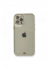 Mey İthalat®  iPhone 12 Pro Kılıf Liva Taşlı Silikon - Beyaz