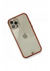 Mey İthalat®  iPhone 12 Pro Kılıf Liva Taşlı Silikon - Kırmızı