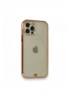 Mey İthalat®  iPhone 12 Pro Kılıf Liva Taşlı Silikon - Pembe