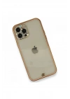 Mey İthalat®  iPhone 12 Pro Kılıf Liva Taşlı Silikon - Pembe