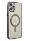 Mey İthalat®  iPhone 12 Pro Kılıf Magneticsafe Lazer Silikon - Siyah
