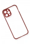 Mey İthalat®  iPhone 12 Pro Kılıf Miami Şeffaf Silikon - Fuşya